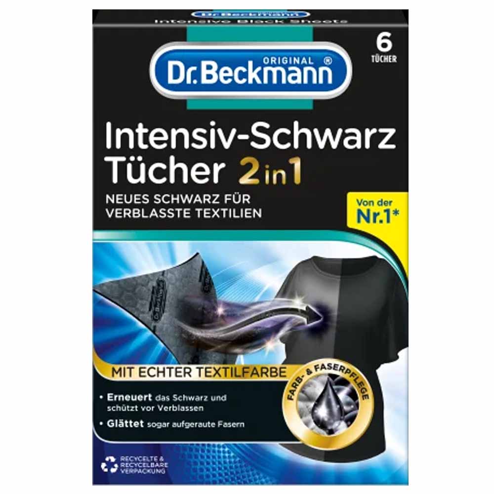 Dr Beckmann Color Cloths Intensive Black 2 in 1 Puhdistusliinat 6 kpl